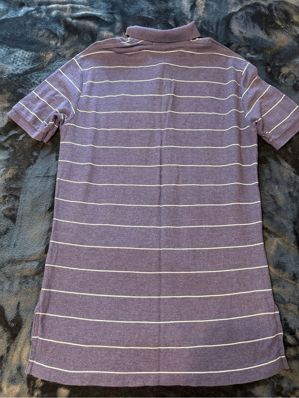 Ralph Lauren Men’s Purple Polo with White Stripes - Picture 6 of 7